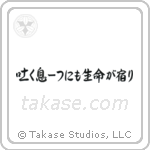 吐く息一つにも生命が宿り — Semi-Cursive