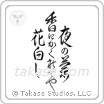 夜の蘭香にかくれてや花白し — Design